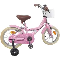 vidaXL Kinderfiets 16 Inch voor 4-6 jaar oud Licht Roze