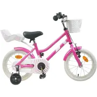 vidaXL Kinderfiets 14 Inch voor 3-5 jaar oud Donkerroze