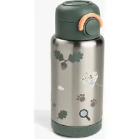 Done by Deer - Insulated straw bottle Tiny trails - Green - 340 ml