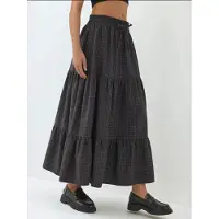 Hiccups for Kids Elastische Taille Gecontroleerde Geknoopte Laagjes Maxi Rok