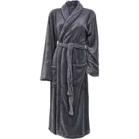 Linnick Flanel Fleece Badjas - grijs - XL
