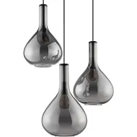 Brilliant Sander hanglamp 3-lichts zwart - E27 - diameter 61 cm