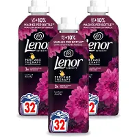 Lenor 3 x – Wasverzachter – Lotus Flower & Diamond Figs – 32 Wasbeurten – 675 ml - Voordeelverpakking - 3 stuks