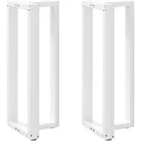vidaXL Bartafelpoten 2 st T-vormig 50x35x(100-101) cm staal wit