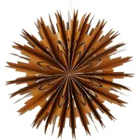 Mica Decorations Papieren sneeuwvlok | | 18 x 50 cm (Binnen, Bruin)