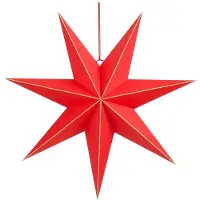 Mica Decorations Papieren kerstster | | Ø 60 cm (Binnen, Rood)