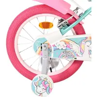 Volare Unicorn Kinderfiets - Meisjes - 16 inch - Groen - Twee Handremmen