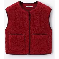 Sissy-Boy Lichtrode Wollen Teddy Gilet | Maat: 134-140