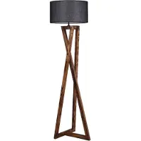 Opviq - Vloerlamp - Bruin Zwart - 46 X 46 X 166 Cm
