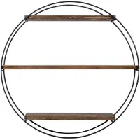 Homitis Moderne Woody Fashion Wandplank | 100% Vurenhout en Metaal | Zwart Notenhout.