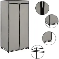 vidaXL - Kledingkast - 75x50x160 - cm - grijs