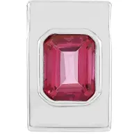 Cavill - Zilveren Hanger 925 Sterling Zilver met 2,714 ct Roze Rozetopaas - Achthoek Trapgeslepen - Platina Afwerking - Elegante Sieraden Dames