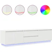vidaXL TV-kast met LED-verlichting, wit, 193,5 x 41 x 50 cm