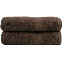 vidaXL Handdoeken SOLUND 2 st 600 g/m² 50x100 cm bruin