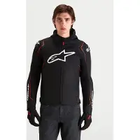 Alpinestars Zaca v2, waterdichte textieljas ,Zwart/Neon-Rood ,XL