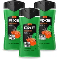 Axe 3 x - 3-in-1 Douchegel - Jungle Fresh - Palm Leaves & Amber - Extra Fresh - 250 ml - Voordeelverpakking - 3 stuks