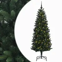 vidaXL - Kunstkerstboom - met - Ballen - 150 - cm - 150 - LED's - Warmwit - PE - en - PVC