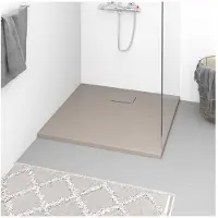 vidaXL Douchebak 90x80 cm SMC bruin