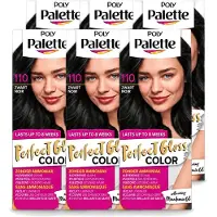 Palette 6 x Poly - Haarverf - Glossy Zwart 110 - 115ml - Voordeelverpakking - 6 stuks