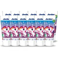 Jordan 12 x - Kids - Tandpasta - 0-5 jaar - Milde fruitsmaak - 50 ml - Voordeelverpakking - 12 stuks