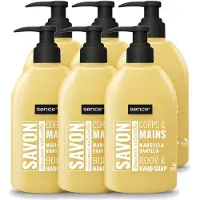 Sence 6 x - La Maison Du Savon De Marseille - Handzeep - Vanille - Hygiënisch - 500 ml - Voordeelverpakking - 6 stuks