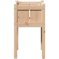 vidaXL Plantenbak Natuur 40 x 40 x 70 cm Massief grenenhout