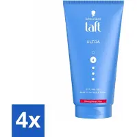 Taft 4 x - Ultra 4 - Styling Gel - Stevige fixatie - 150 ml - Haar Gel - Stevige Fixatie - Haar Styling - Ultra Gel - Arginine Formule