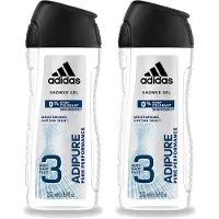 Adidas 2 x - 3-in-1 Douchegel - Adipure Pure Performance - Huidvriendelijk - 0% Zeep Kleurstof - 250 ml - Voordeelverpakking - 2 stuks