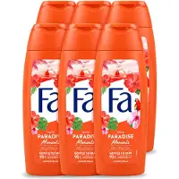 Fa 6 x - Paradise Moments - Douchecrème - Hibiscusbloem - 250 ml - Voordeelverpakking - 6 stuks