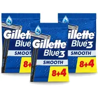 Gillette 3 x - Blue III Smooth - Wegwerpscheermesjes - Comfort en bescherming - 12 Scheermesjes - Voordeelverpakking - 3 stuks