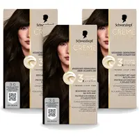 Schwarzkopf 3 x - Haarkleuring - Creme Supreme 3-0 - Natuurlijk Extra Donkerbruin - 245g - Voordeelverpakking - 3 stuks