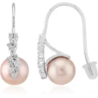 Cavill - Paarse Ming Pareloorbellen - 925 Zilveren Oorbellen Gerhodineerd - Zirkonia 0,33 Ct - Luxe Elegante Tijdloze Oorknopjes