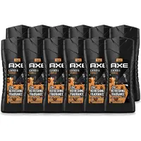 Axe 12 x - 3-in-1 Douchegel - Leather & Cookies - 100% Plantaardig - 250 ml - Voordeelverpakking - 12 stuks