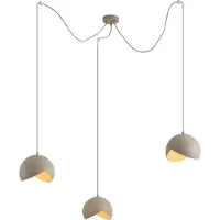 QAZQA Design hanglamp beige met opaal glas 3-lichts - Tulip