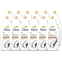 Dove 12 x – Badcrème – Sheaboter & Vanille – 450 ml - Voordeelverpakking - 12 stuks