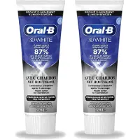 Oral-B 2 x - 3D White Houtskool - Tandpasta - Whitening & Diepreinigend - 75 ml - Voordeelverpakking - 2 stuks