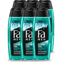 Fa 6 x Men - Extreme Cool - 2 in 1 Douchegel & Shampoo - Menthol - 250 ml - Voordeelverpakking - 6 stuks