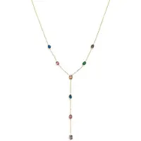 Yehwang Vespera - Geometrische Ketting - Zirkoon - Stainless Steel - - gemengde kleur