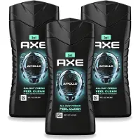 Axe 3 x - 3-in-1 Douchegel - Apollo - Sage & Cedarwoord - 12hrs Long Lasting Scent - 250 ml - Voordeelverpakking - 3 stuks