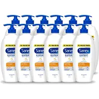 Sanex 12 x – Douchecrème – Expert Skin Health Naturals – 750 ml - Voordeelverpakking - 12 stuks