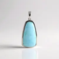 Cavill - 925 Sterling Zilver Hanger - 12,6 ct Blauwe Larimar Fancy Cabochon - Gerhodineerd - Elegant Tijdloos Sieraad