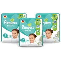 Pampers 3 x – Luiers – Active Baby Dry Maat 7 – 30 Luiers - Voordeelverpakking - 3 stuks