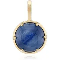 Cavill - Zilveren hanger met Nepalese blauwe kyaniet 4,33 ct - 925 zilver verguld - ronde cabochon - luxe tijdloos elegant sieraad