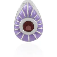 Cavill - Ronde Mozambique Granaat Hanger 0,31 ct - 925 Sterling Zilver Rhodium - Elegante Verfijnde Sieraden Monosono Collectie
