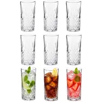 COSY&TRENDY Cosy Moments Drinkglazen Havana - 9x stuks - 350 ml - transparant - glas - waterglazen - stapelbaar