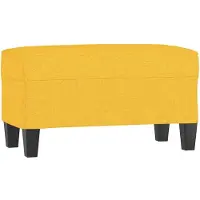 vidaXL Bankje 70x35x41 cm stof lichtgeel