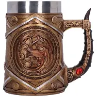 Game Of Thrones Bierkan - Nemesis Now - House of the Dragon - Targaryen Crown and Dagger Tankard - voor Geen - meerkleurig - Maat Standard