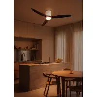 Create - Plafondventilator stil 40W (Ø132cm) - Sfeer- en hoofdverlichting LED - Afstandsbediening - 6 snelheden - Programmeerbaar - WIND CALM CUSTOM RATTAN