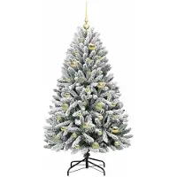 vidaXL Kunstkerstboom 120 cm 150 LED's Warmwit PVC en Staal