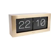Karlsson Klok Wall / Boxed Flip XL Brushed Gold 37 x 17,5 cm